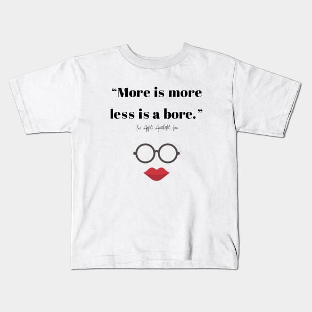 Iris Apfel Inspired Kids T-Shirt by The Prediksi 